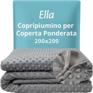 Ella Copripiumino da 200 x 200 cm per coperta ponderata, morbido copripiumino in pile Minky, adatto per coperte da 11 kg e 13 kg