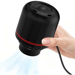 AMZBOSS Pompa sottovuoto per Sacchetti sottovuoto Vestiti, Spazio 80% | Sacchi sottovuoto vestiti grandi 45s,pompa sottovuoto da viaggio 175g portatile,riporre,traslochi,viaggi,Vivo Nero