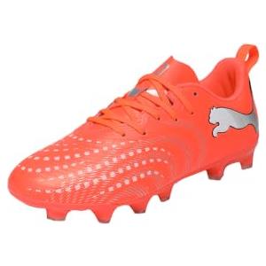 PUMA Future 9 Play FG/AG JR Scarpe da Calcio, Rosso Glowing White, Black Silver, 42, Glowing Red PUMA White PUMA Black PUMA Silver, 32 EU
