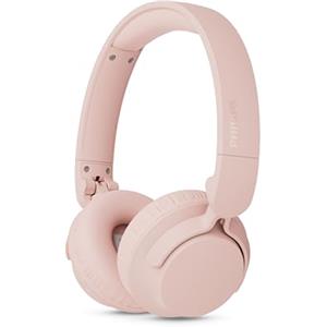 Philips TAH4000PK Cuffie wireless on-ear, 70h riproduzione, Bassi dinamici, Driver 32mm, Bluetooth6.0 Multipoint, Accoppiamento rapido, Cuscinetti/batteria sostituibili, Ripiegabili e leggere - Rosa