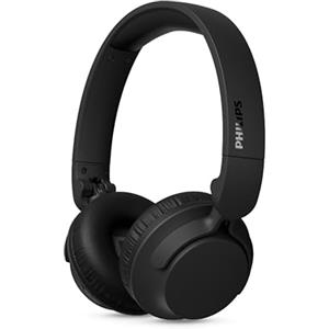 Philips TAH4000BK Cuffie wireless on-ear, 70h riproduzione, Bassi dinamici, Driver 32mm, Bluetooth6.0 Multipoint, Accoppiamento rapido, Cuscinetti/batteria sostituibili, Ripiegabili e leggere - Nero