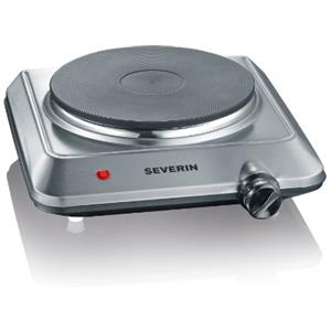 SEVERIN Fornello Elettrico Piastra Singola, 1500 W - KP 1092 | Superficie In Ghisa Indeformabile (Ø 18Cm), Regolazione Continua Temperatura con Spia, 25,5 x 28,8 x 8,5 (L x P x A) cm