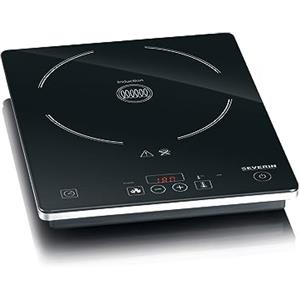 SEVERIN Piastra Induzione Singola 2000W - KP 1071 | Fornello da Campeggio in Vetroceramica, 10 Livelli Di Potenza, Display Touch. Spegnimento Automatico, Riscaldamento Rapido