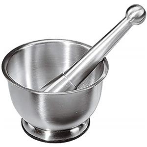 Ilsa Mortaio con Pestello in Acciaio Inox cm 12