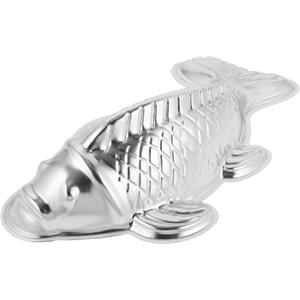 PATKAW Stampo Forma Pesce in Lega di Alluminio, Versatile per Dolci e Forno | Lisca di Pesce in Silicone, Argento, Facile da Pulire, per Riunioni Familiari e Feste