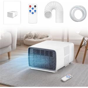 Huachorial Condizionatore Portatile 2700 BTU con Compressore Reale, Mini Climatizzatore 280W a Basso Consumo, Silenzioso 45dB, 3 in 1 Raffreddamento Deumidificatore Ventilatore, Timer 12H e Telecomando
