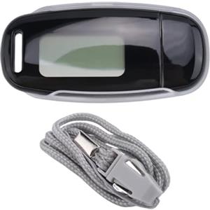 Asyduey Contapassi Semplice, Pedometro 3D Un Piedi con Batteria Ricaricabile, Fitness Tracker Accurato, Pedometro Digitale, Nero