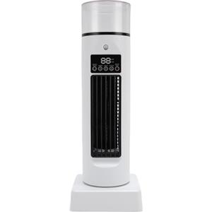 Hamwesh Ventilatore a Torre, Raffrescatore Portatile Senza Lama 4 in 1 con Telecomando, 6 velocità Regolabili, Oscillazione 110°, Umidificatore USB, Luce Notturna a 7 Colori e Basso Rumore, per