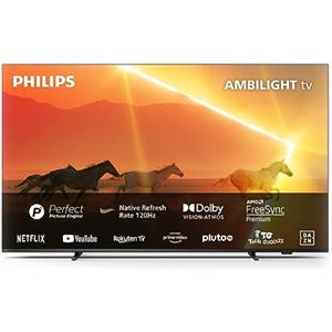 Philips Ambilight XTRA PML9008 164 cm (65 pollici) Smart 4K MiniLED TV | HDR10+ | 120Hz | Motore P5 | Dolby Vision e Atmos | Compatibile con Assistente Google e Alexa | Grigio