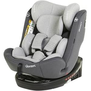 Giordani Titano Seggiolino Auto 40-150 cm i-Size, Base Girevole 360°, Isofix e Top Tether, 6 Posizioni dello schienale, Poggiatesta Regolabile e Riduttore Neonato,Evolutivo da 0 a 12 Anni