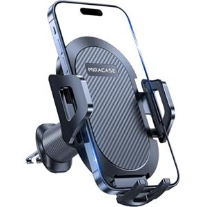 Miracase Porta Cellulare Auto [Nuovo Doppio Gancio in Acciaio] | Facile da Installare, Rotazione a 360°, Supporto Telefono Auto Compatibile con iPhone 17/16/15 Samsung Xiaomi e Altri Phones