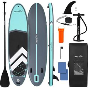 SereneLife SUP Gonfiabile XL, Tavola Sup Extra Larga per Adulti, Stand Up Paddle Board per Bambini e Animali, Deck Antiscivolo, Design Stabile e Leggero, Accessori Premium, Capacità 200 kg