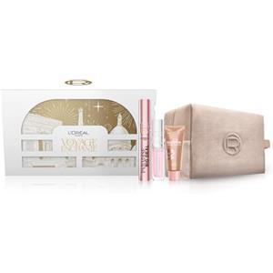 L'Oreal Paris L'Oréal Paris Beauty Regalo Make Up con Mascara Big Deal, Lucidalabbra Plump Ambition e Illuminante Mini Lumi Glotion, Per i Tuoi Look Festivi, Con Elegante Beauty Champagne in Velluto