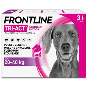 BOEHRINGER ING.ANIM.H.IT.SpA Frontline Tri-Act Cani da 20 a 40 kg - Pipette antiparassitarie Contro Parassiti Esterni E Insetti Volanti - 3 pipette monodose