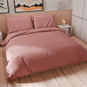 PETTI Artigiani Italiani - Set Copripiumino Singolo 200x135 cm (1 Federa 80x80 cm Inclusa), Parure Copripiumino Morbida Microfibra Tinta Unita Cipria Scuro