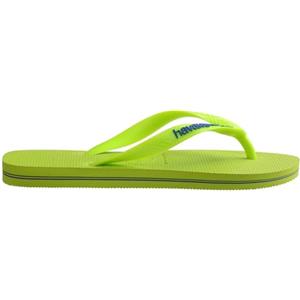 Havaianas - Slim Brasil Logo, Bequeme, Robuste und Leichte Badelatschen für Frauen, Hommage an Brasilien, Flagge auf Riemen und Sohlen