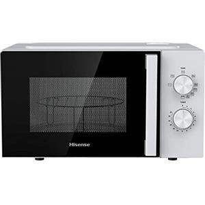 HiSense Forno a microonde H20MOWP1HG con funzione grill e controllo meccanico, capacità 20 l, potenza 700 watt su 5 livelli, colore Bianco