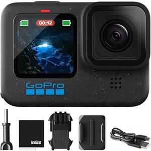 GoPro Hero12 Black E-Commerce - Action Camera impermeabile con video Ultra HD 5.3K60, foto da 27 MP, HDR, sensore di immagine da 1/1,9, live streaming, webcam, stabilizzazione (ricondizionata)