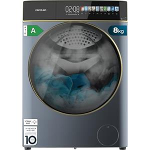 Cecotec Lavasciuga 8-5Kg Carica Frontale Bolero Wash&Dry 85900 Inverter Titanium A. 1400 rpm, 11 Programmi, Motore Inverter Plus, Display FullColor 10,3", Funzioni SteamMax, Stop&Go, Delay Start
