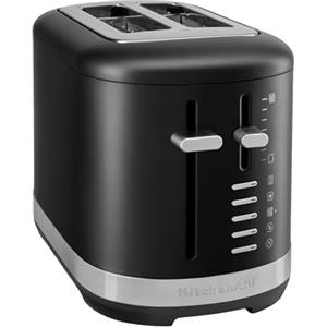 KitchenAid Tostapane 2 Fette, Fessure Extra-Larghe per Pane Artigianale & Bagel, 7 Livelli di Doratura, Funzioni Bagel/Scongela/Riscalda, Leva Sollevamento, Scocca Metallo, Nero Ghisa