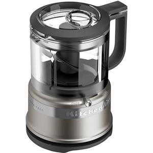 KitchenAid Mini Robot da Cucina 830ML, Tritatutto Elettrico Compatto 2 Velocità e Pulse, Leggero e Facile da Pulire, Contour Silver