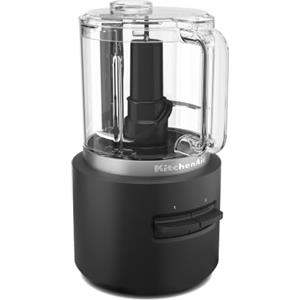 KitchenAid Tritatutto senza fili - Go Cordless - 1,18L - 2 velocità e pulse - Lama inox e frusta - Compatto e versatile - 25 minuti di utilizzo - Nero - Senza batteria