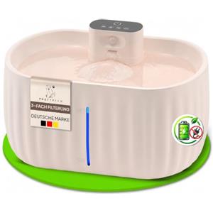PRETTYPAW Pretty Paw Fontanella per Gatti Senza Fili 3L con Sensore 180°, Beige | Modalità programmata, dispenser acqua gatti, flusso in movimento, batteria 4000 mAh, ABS BPA-free, uso domestico