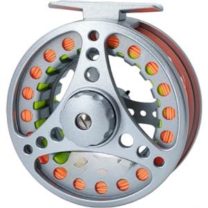 Sandyseptember Mulinello da pesca a mosca in lega, 9,5 cm, rosso, con un pulsante | Corpo in lega di alluminio, finitura rossa, presa con un solo pulsante, adatta per asta da 9,5 cm, sistema di trascinamento