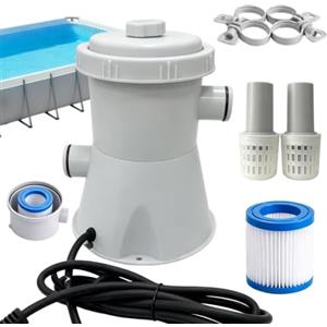 Yitzld Pompa Filtro Piscina Fuori Terra, Filtro A Cartuccia Pompa Filtros Piscina | PompaFiltro Elettrica Per Piscina Con Tubi Flessibili Per Piscine Da Giardino, Patio, Cortile, Di Piccole E Medie Dimensioni