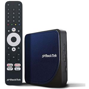 RT ROCKTEK RockTek G2 4K Streaming Box | Console Android TV (Bluetooth/Wi-Fi) | 4K HDR | Google Assistant | Supporto per Netflix/Disney+/HBO Max/Prime Video