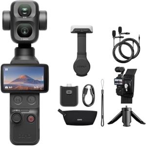 DJI Osmo Pocket 4P Combo Standard, fotocamera vlog 4K 240fps gamma17 stop | Zoom ottico 3×, zoom fino a 12×, 4K/240fps, gamma dinamica di 17 stop, 103 GB di memoria integrata, luce di riempimento