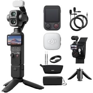 DJI Osmo Pocket 4P Vlog Fotocamera Gimbal 4K Stabilizzata Doppio Obiettivo | Zoom ottico 3×, 4K/240fps, gamma dinamica di 17 stop, 103 GB di memoria integrata, luce di riempimento, Osmo FrameTap