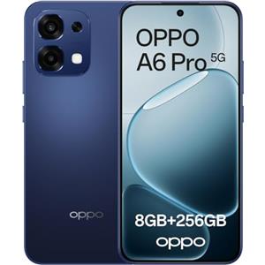 OPPO A6 Pro 5G 8+256GB, KI-Android-Smartphone (freigeschaltet), 6,57-Zoll 120Hz AMOLED-Display, 50+16-MP-KI-Kamera, 6500-mAh-Akku, IP69, Stellar Black (inkl. 80-W-SUPERVOOC-Ladegerät & Kopfhörer)