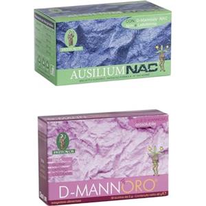 Deakos Soluzione Viaggio - Kit con Ausilium NAC e D-Mannoro - Trattamento Intensivo Contro la Cistite - Adatto al Viaggio