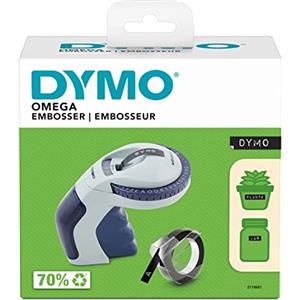 DYMO Etichettatrice per goffratura Omega, piccola etichettatrice con rotella di scatto e design ergonomico, per casa, fai da te e artigianato (£/€, Ä, Ö & Ü)