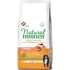 Natural trainer dog specialty nutrition no gluten adult monoprotein medium/maxi salmone 12kg