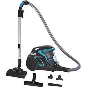 Hoover HP710PAR 39002217, Aspirapolvere Senza Sacchetto, ciclonico, Spazzola Speciale Pavimenti parquet, Filtro HEPA, 68dBA, Serbatoio One Touch Facile svuotamento 2L, Cavo 9 m, Blu Luxor