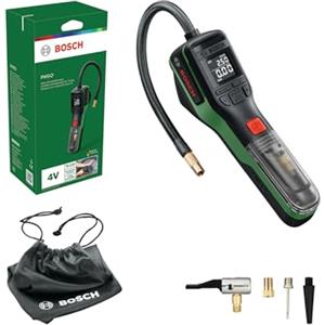 Bosch PNEO Mini Compressore a batteria (incl. set di adattatori di pressione, batteria Compact Power BA 4V 3.0 Ah e borsa in tessuto)