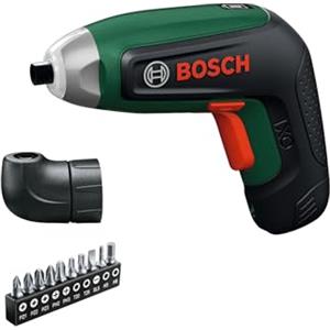 Bosch IXO8 Cacciavite a batteria (incl. adattatore angolare, set di 10 bit e batteria, in scatola di cartone)