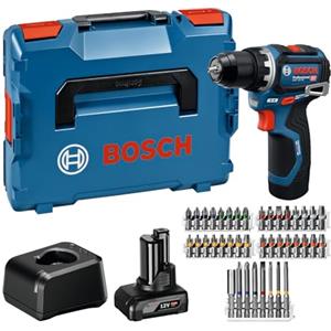 Bosch Professional 12V System Trapano-avvitatore a batteria GSR 12V-32 (Advanced KickBack Control, motore brushless, incl. 2.0 Ah, 4.0 Ah, GAL 12V-20, acc., inserto P&C, L-BOXX)