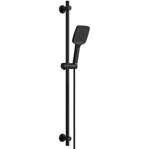 Görbach Saliscendi Doccia con Soffione 3 Getti, Asta Doccia 100 cm Nero | Asta Doccia Acciaio inox con Supporto per Doccetta e Tubo, Colonna Doccia senza Miscelatore Adattarsi ai Fori Esistenti