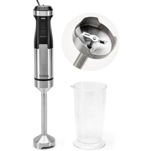 Huslog BlendFlex da 1500 W Frullatore a immersione - Frullatore in acciaio inossidabile con 20 velocità e funzione turbo, incl. misurino da 600 ml - Frullatore a immersione per frullati