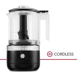 KitchenAid 5KFCB519EBM Nero Opaco Food Processor Senza fili 1,19 l Garanzia Ufficiale KitchenAid
