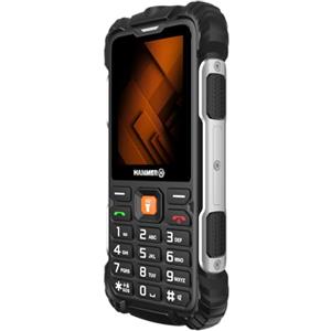 Hammer H Forge Telefono cellulare da esterno senza contratto, 32 GB, batteria da 2300 mAh, display TFT da 2,4", torcia, IP68, radio FM, jack da 3,5 mm, 2 MP, USB-C, doppia SIM, antipolvere