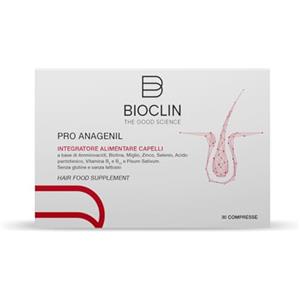 BIOCLIN PRO ANAGENIL - Integratore Alimentare Capelli e Unghie 30 Compresse - Con Biotina, Zinco, Selenio, Miglio, Vitamine B6 e B12, Acido Pantotenico, Aminoacidi e Pisum Sativum