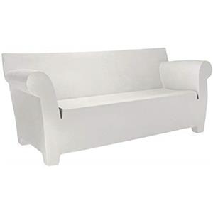 Kartell Divano Bubble Club A Due, Polietilene colorato in Massa, Bianco Cera, 2 posti