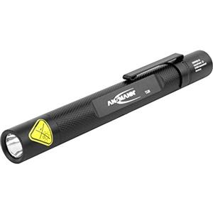 ANSMANN Torcia a penna LED FUTURE T120 - in alluminio protezione schizzi IP54 130 Lumen 4 ore mini tascabile 11,5cm - 2x Batterie AAA incluse