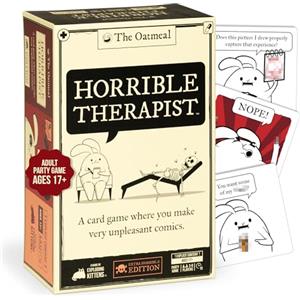 Exploding Kittens Horrible Therapist Extra Horrible, 3-8 Players, Ages 17+