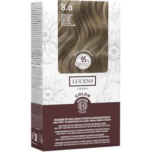 Lucens Umbria Color Kit 8.0 Biondo Chiaro Senza Ammoniaca Vegan | Kit colore permanente vegan 80 Biondo Chiaro: senza ammoniaca, con estratti naturali
