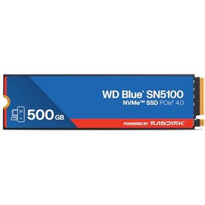 SanDisk WD Blue SN5100 NVMe SSD 500GB (Fino a 6.600MB/s velocità di lettura, M.2 2280, PCIe Gen 4.0, nCache 4.0, Tecnologia SANDISK 3D CBA NAND, Acronis True Image, clonazione e migrazione) POWERED BY SANDISK